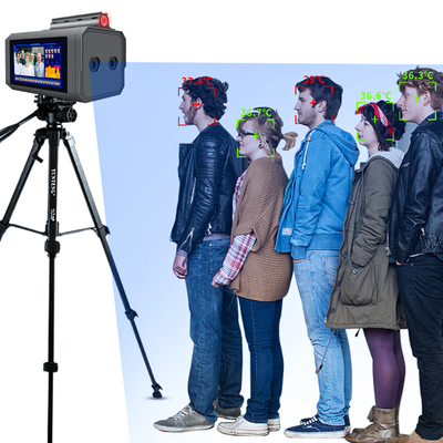 Airport Face Recognition Tripod Turnstile 8 Inch Face Recognition IR Thermal Scanner AI200