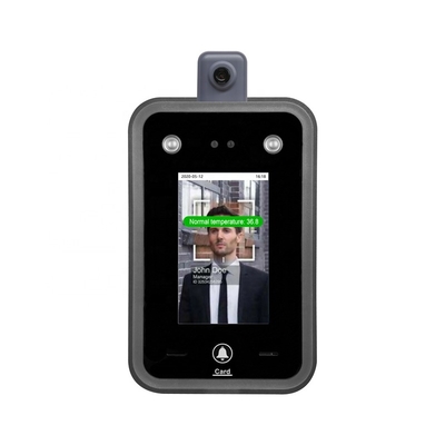 Built-in Camera 8 Inch Touch Screen Face Access Control Face Recognition Time Attendance With Thermal Temp Detector